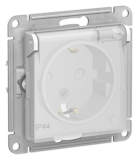 Розетка Atlasdesign Aqua ATN440146, 1 гнездо, с/з, з/ш, и крыш,16А, IP44