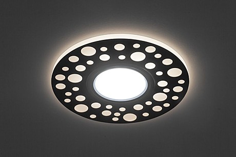 Светильник встраиваемый с LED подсветкой Feron CD989 потолочный MR16 G5.3 белый