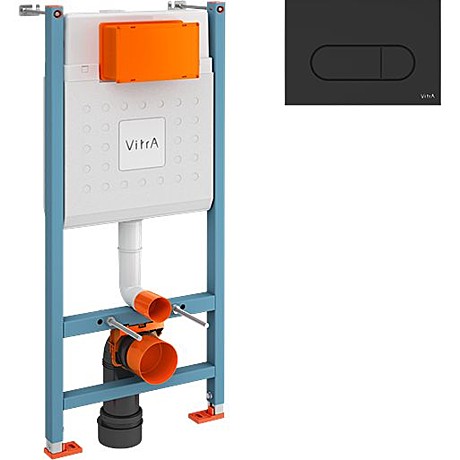 Комплект: инсталляция Core 732-5800-01 и панель смыва Root R 740-2211 цвет черный матовый, 3 / 6 л, 