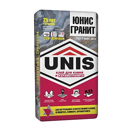 Клей для плитки Unis Гранит, 25 кг