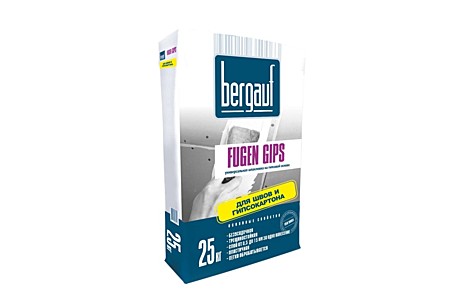Шпаклевка гипсовая, универсальная Bergauf Fugen Gips,25 кг