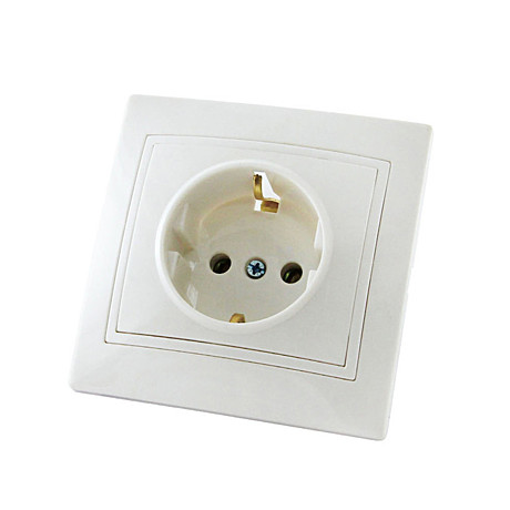 Розетка Таймыр SQ1814-0012, 1 гнездо, с/з, 16А, белая