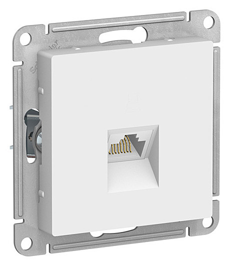 Розетка компьютерная Atlasdesign RJ-45 б/рамки, 1 гнездо, 5е, IP20