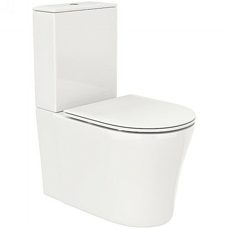 Унитаз-компакт Cerutti Spa Santa CT8916 41*66,5 безободковый с крышкой-сиденьем микролифт Slim