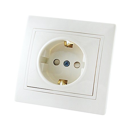 Розетка Таймыр SQ1814-0016, 1 гнездо, с/з и штор. 16А