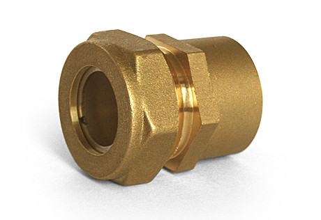 Муфта обжимная латунная разъемная 25х1