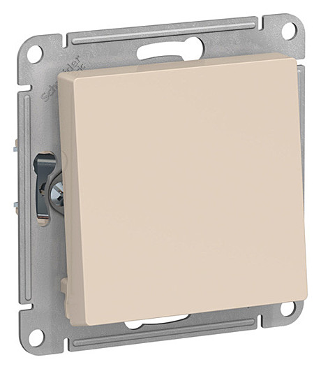Переключатель Atlasdesign SE ATN000261, 1 клавиша, б/инд, 10А, IP20, бежевая